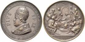 ROMA. Pio IX (Giovanni Maria Mastai Ferretti), 1846-1878.
Medaglia 1869 a. XXIV opus C. Moscetti. Æ gr. 39,10 mm. 42,8
Dr. OECVMENICO CONCILIO VATIC...