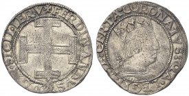 AQUILA (L'). Ferdinando I d’Aragona (Ferrante), 1458-1494.
Coronato. Ag gr. 3,99
Dr. FERDINANDVS (aquiletta) D G R SICIL IER V. Croce potenziata rig...