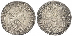 BOLOGNA. Giulio II (Giuliano della Rovere), 1503-1513.
Grossone. Ag gr. 2,75
Dr. BONONIA MATER STVDIORVM. Leone vessillifero rampante; a s. armetta ...