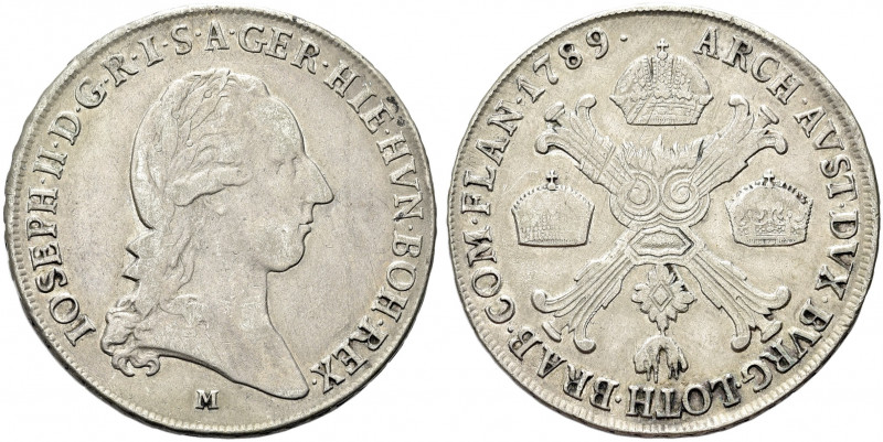 MILANO. Giuseppe II d'Asburgo Lorena, 1780-1790.
1/2 Crocione 1789. Ag gr. 14,5...