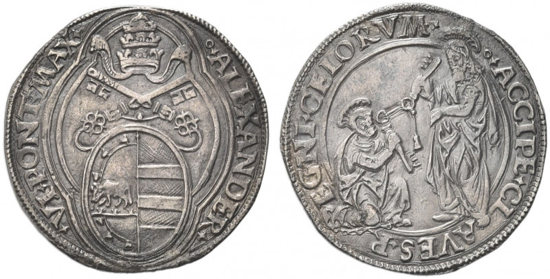 ROMA. Alessandro VI (Rodrigo de Borja y Borja), 1492-1503.
Doppio Grosso. Ag gr...