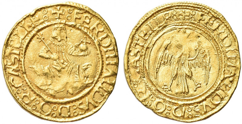 SICILIA. Ferdinando II d’Aragona, il Cattolico, 1479-1516.
Trionfo. Au gr. 3,48...