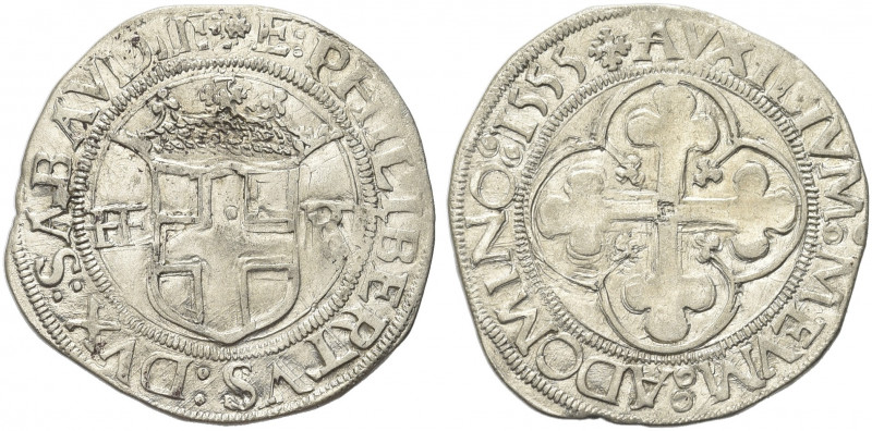 SAVOIA ANTICHI. Emanuele Filiberto Duca, 1553-1580.
4 Grossi 1555. Mi gr. 5,16...