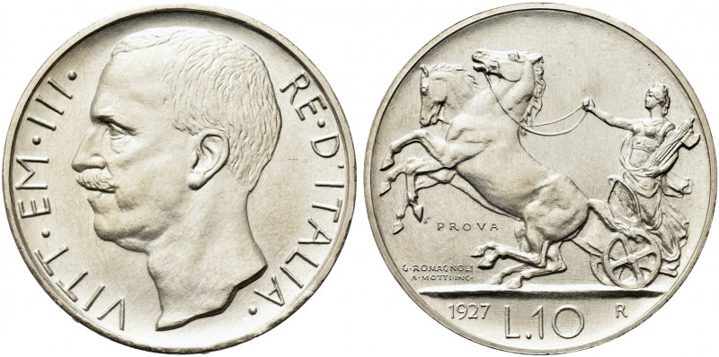 REGNO D’ITALIA. Vittorio Emanuele III, 1900-1943.
10 Lire 1927 una rosetta Roma...