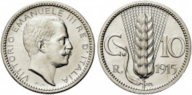 REGNO D’ITALIA. Vittorio Emanuele III, 1900-1943.
Progetto 10 Centesimi 1915, bordo liscio. Ni gr. mm. 19
Dr. VITTORIO EMANUELE III RE D’ITALIA Effi...