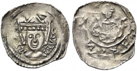 AUSTRIA. Carinzia. Bernhard von Spanheim, 1202-1256.
Pfennig, St. Veit. Ag gr. 1,20
Dr. S VEIT. Busto del Santo.
Rv. Busto del Duca stante e fronta...