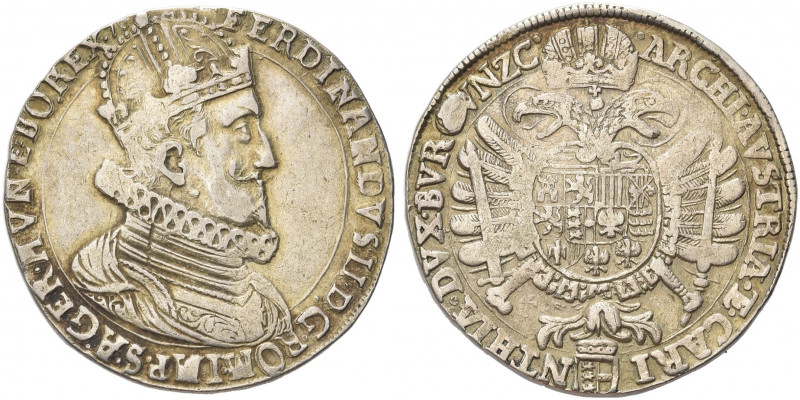 AUSTRIA. Ferdinando II, 1619-1637.
Tallero s. d. (1621), Klagenfurt. Ag gr. 28,...