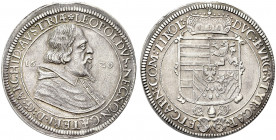 AUSTRIA. Leopoldo V Arciduca, 1619-1632.
Tallero 1620, Hall. Ag gr. 28,06
Dr. LEOPOLDVS NEC NON CAETERI D G A ARCHID AVSTRIAE. Busto a s.; ai lati, ...