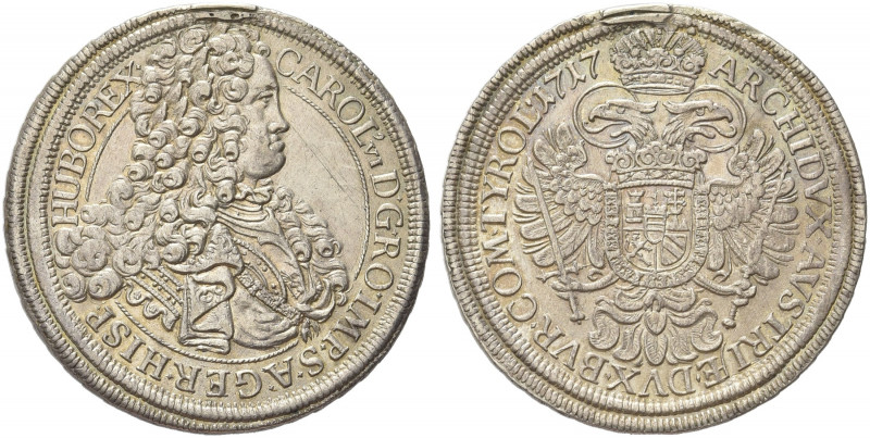 AUSTRIA. Carlo VI d'Asburgo, Imperatore d'Austria, 1711-1740.
Tallero 1717, Vie...