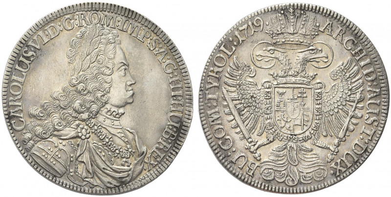 AUSTRIA. Carlo VI d'Asburgo, Imperatore d'Austria, 1711-1740.
Tallero 1719, Hal...