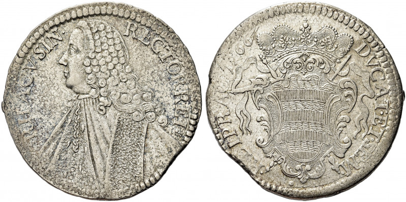 RAGUSA. Repubblica, 1358-1808.
Tallero Rettorale 1766, G/B. Ag gr. 28,51
Dr. R...