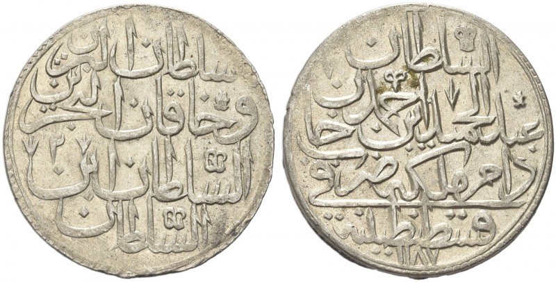 TURCHIA. Mustafa III, 1757-1774.
30 Para (Zolota). Ag gr. 14,14
Dr. Iscrizione...