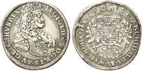 UNGHERIA. Leopoldo I, 1657-1705.
1/2 Tallero 1698 KB, Kremnitz. Ag gr. 13,96
Dr. LEOPOLD - D G R I S AV GE - HV B REX. Busto laureato, corazzato a d...