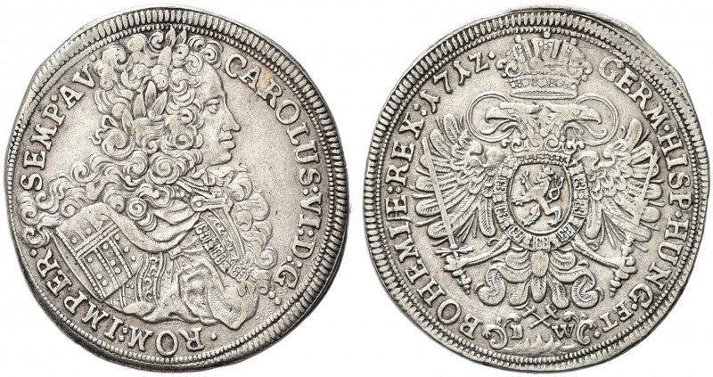 UNGHERIA. Carlo VI, 1712 - 1740.
1/2 Tallero 1712 BW, Kuttenberg. Ag gr. 14,19...
