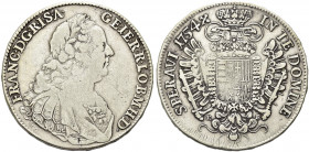 UNGHERIA. Francesco I di Lorena, 1745 - 1765.
Tallero 1754 KB, Kremnitz. Ag gr. 27,76
Dr. FRANC D G R I S A - G H R L B E M H D. Busto laureato e co...