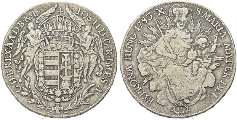 UNGHERIA. Giuseppe II d'Asburgo Lorena, 1780-1790.
Tallero 1783 B. Ag gr. 27,71...