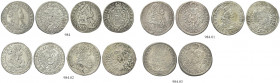 AUSTRIA. Leopoldo I, 1657-1705.
Lotto di n. 7 monete austriache: 15 Kreuzer 1663, Graz, 1676, Graz, 1693, Vienna, 1693, St. Veit, 1694 MMW, Breslau, ...