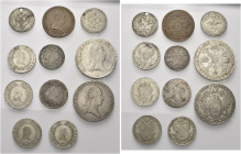 AUSTRIA. Francesco II, 1792-1804 e Francesco I, 1804-1835.
Lotto di 11 monete, si segnalano: Kronenthaler 1796 B, Kremnitz - Tallero 1806 A, Vienna -...