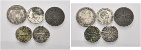 Lotto di 5 monete costituito da monete italiane (Firenze Paolo 1788, 5 Quattrini 1830, 10 Quattrini 1858) e due francesi (Denari Provisini del XII sec...