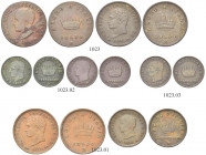 BOLOGNA. Napoleone I Re d'Italia, 1805-1814.
Lotto di n. 7 monete in rame di Napoleone per la zecca di Bologna e Milano. Cu 
Da MB a BB