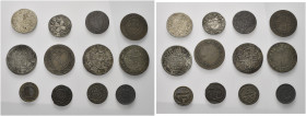 SVIZZERA GERMANIA AUSTRIA. Periodo dal XVI al XX secolo
Lotto di 12 monete in prevalenza svizzere così formato: Batzen 1722 Valais; Batzen 1809 Schaf...