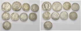 UNGHERIA. Maria Teresa, 1740-1780.
Lotto di n. 9 monete ungheresi, si segnalano: 1/2 tallero 1763 KB, 1/2 tallero 1780 B SK-PD, 20 krajczar 1763 KB, ...