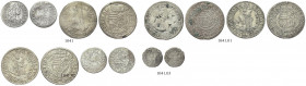 AUSTRIA. 
Lotto di n. 7 monete austriache: un groschen del 1671, zehner 1630 (2), zehner 1632 
Da BB a SPL