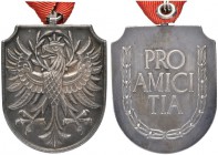  ÖSTERREICH   2. REPUBLIK   Tirol   (D) Tiroler Adler Orden in Silber (oder 3. Stufe). Brustdekoration, Wappenschild, AE versilbert und patiniert, ein...