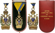  PERSONENGRUPPE SIR KARL POPPER   ÖSTERREICH - MONARCHIE   Orden der Eisernen Krone   (D) Dekoration der Ritter III. Klasse mit der Kriegsdekoration. ...