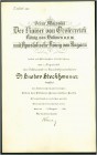  PERSONENGRUPPE SIR KARL POPPER   ÖSTERREICH - MONARCHIE   Orden der Eisernen Krone   (D) Verleihungsurkunde zur III. Klasse vom 4.8.1915 für den Sekt...