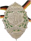  PERSONENGRUPPE SIR KARL POPPER   ÖSTERREICH - MONARCHIE   Tirol   (D) Innsbrucker Turnverein 1863-1888 - Festabzeichen. Dünnes Weißmetallblech versil...