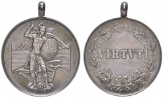  DEUTSCHLAND   Deutsches Reich   Bayern   (D) Verdienstorden vom Heiligen Michael. Silberne Medaille, AR, sign. "A.BÖRSCH", mit orig. großer Ringöse. ...