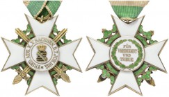  DEUTSCHLAND   Deutsches Reich   Zivilverdienstorden   (D) Ritterkreuz 1. Klasse mit Schwertern 1914 - 1918. AR vergoldet, emailliert, geprägte Medail...