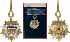  EUROPA UND ÜBERSEE   JUGOSLAWIEN   Volksrepublik   (D) Orden der Jugoslawischen Fahne. Halsdekoration (3.Klasse), 2 Typ (6 Fackeln) AR, tlw. vergolde...