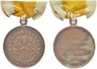  EUROPA UND ÜBERSEE   VATIKAN   Auszeichnungen Medaillen   (D) Medaille für die Rettung des Kirchenstaates durch österreichische Truppen 1849. Mannsch...