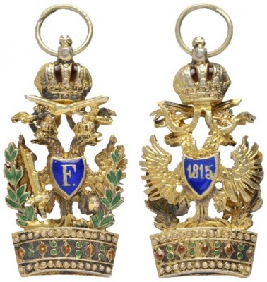  MINIATUREN   ÖSTERREICH   Orden der Eisernen Krone   (D) Ordenszeichen mit KD u...