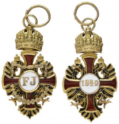  MINIATUREN   ÖSTERREICH   Orden der Eisernen Krone   (D) Ordenskreuz in kleiner...