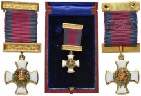  MINIATUREN   Großbritannien   (D) Distinguished Service Orden , Typ Georg V. Gold, beidseitig emailliert, aufgelegte einteilige Medaillons, massive A...