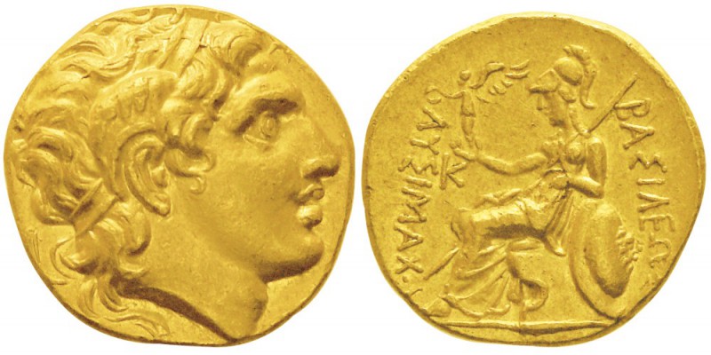 Lysimaque 323-281 avant J.C Macédoine
Statère d’or, 280-230 avant J.C., AU 8.65...