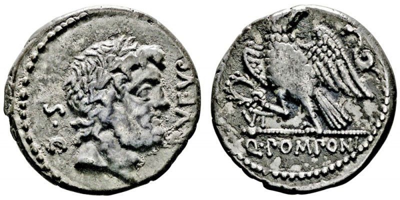 Q. Pomponius Rufus
Denarius, Rome, 73 avant J.C., AG 3.72g.
Avers: SC RVFVS Tê...