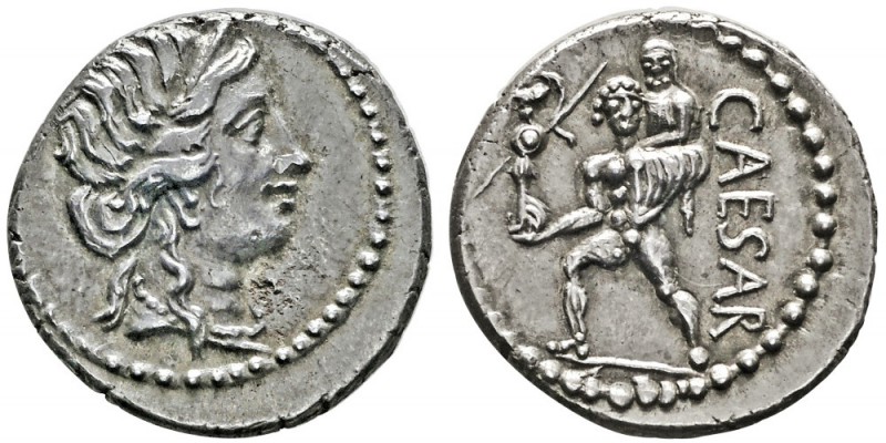 Julius Caesar 49-44 avant J.-C.
Denarius, Afrique du Nord 47-46 avant J.-C., AG...