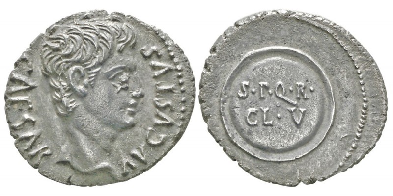 Avgvstvs 27 avant J.-C. - 14 après J.-C.
Denarius, Caesar Augusta, 19-18 avant ...