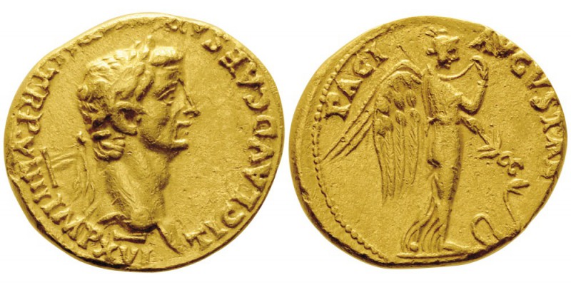 Claudius, 41-54 après J.C.
Aureus, Rome, 49-50 après J.-C, AU 7,42g.
Avers :...