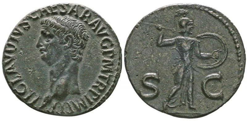 Claudius, 41-54 après J.C.
As, Rome, 50-54 après J.C., AE 9.74g.
Avers : TI ...