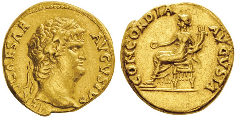 Nero 54-68 après J.-C.
Aureus, Rome, 64-68, AU 7.23g.
Avers : NERO CAESAR AVGV...