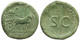 Domitianus pour Ivlia Titi
Sestertius, Rome, 90-91, AE 23.56g. 
Avers : DIVAE IVLIAE AVG DIVI TITI P Au centre, large SC.
Revers : IMP CAES OMIT AV...