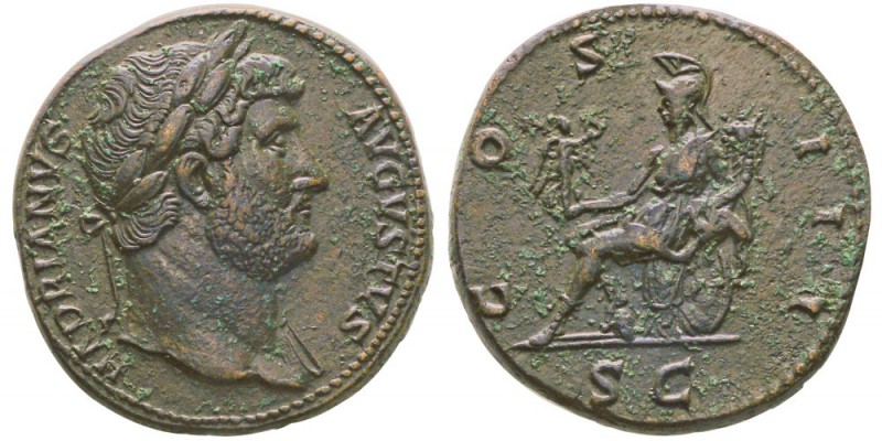 Hadrianus 117-138
Sestertius, Rome, 127, AE 27.78g.
Avers: HADRIANVS AVGVSTVS ...