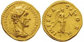 Antoninus Pius 138-161 
Aureus, Rome, 138, AU 7.13g.
Avers : ANTONINVS AVG PIVS P P TR P COS III Buste lauré, drapé et cuirassé à droite. Revers...