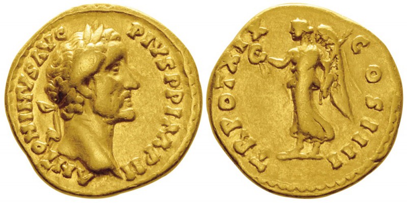 Antoninus Pius 138-161
Aureus, Rome, 138, AU 7.13g.
Avers : ANTONINVS AVG PIVS...