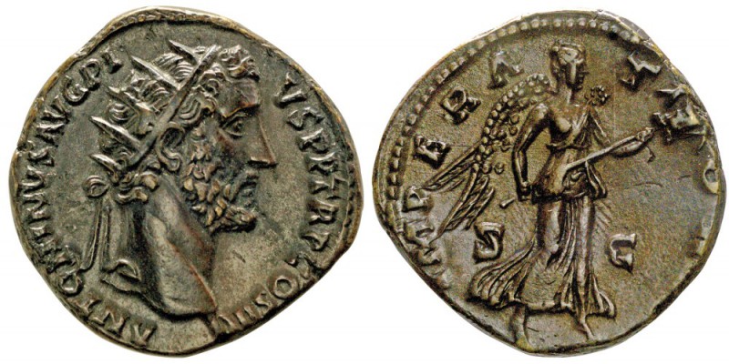 Antoninus Pius 138-161
Dupondius, Rome, 143, AE 11.33g.
Avers : ANTONINVS AVG ...